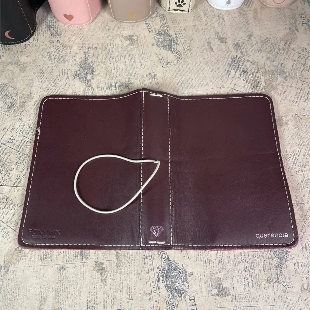 Foxy Fix Handcrafted Solid Burgundy (Wine color)  Leather Notebooks Made in USA